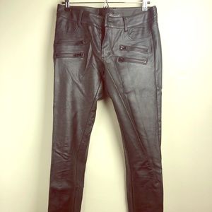 PHILOSOPHY black leather pants size 34